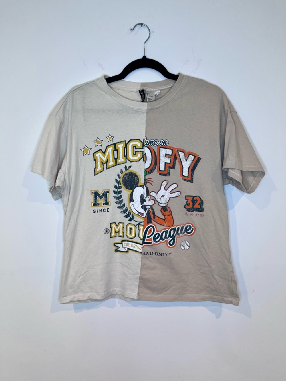 H&M Disney Mickey Mouse colorblock graphic tee size S.